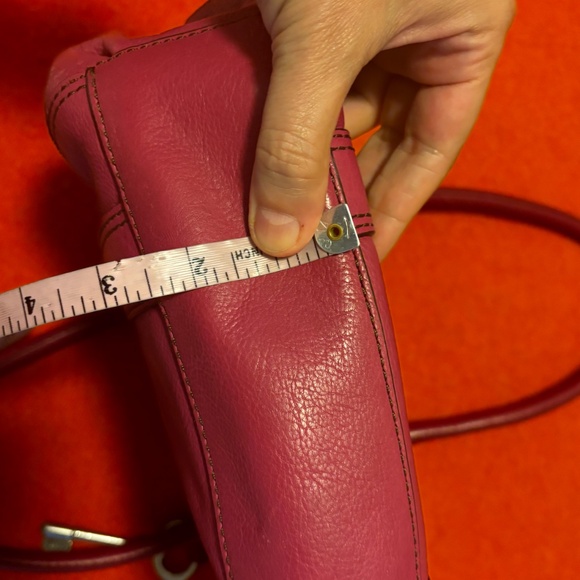 Fossil raspberry hot pink real leather purse bag EUC - Picture 9 of 12
